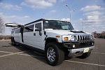 Baltas Hummer H2 limuzinas